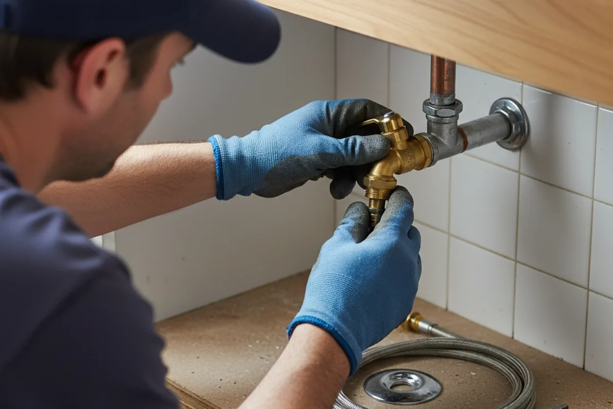 Shutoff valve and fitting work during Faucet and Fixture Repair in Jefferson